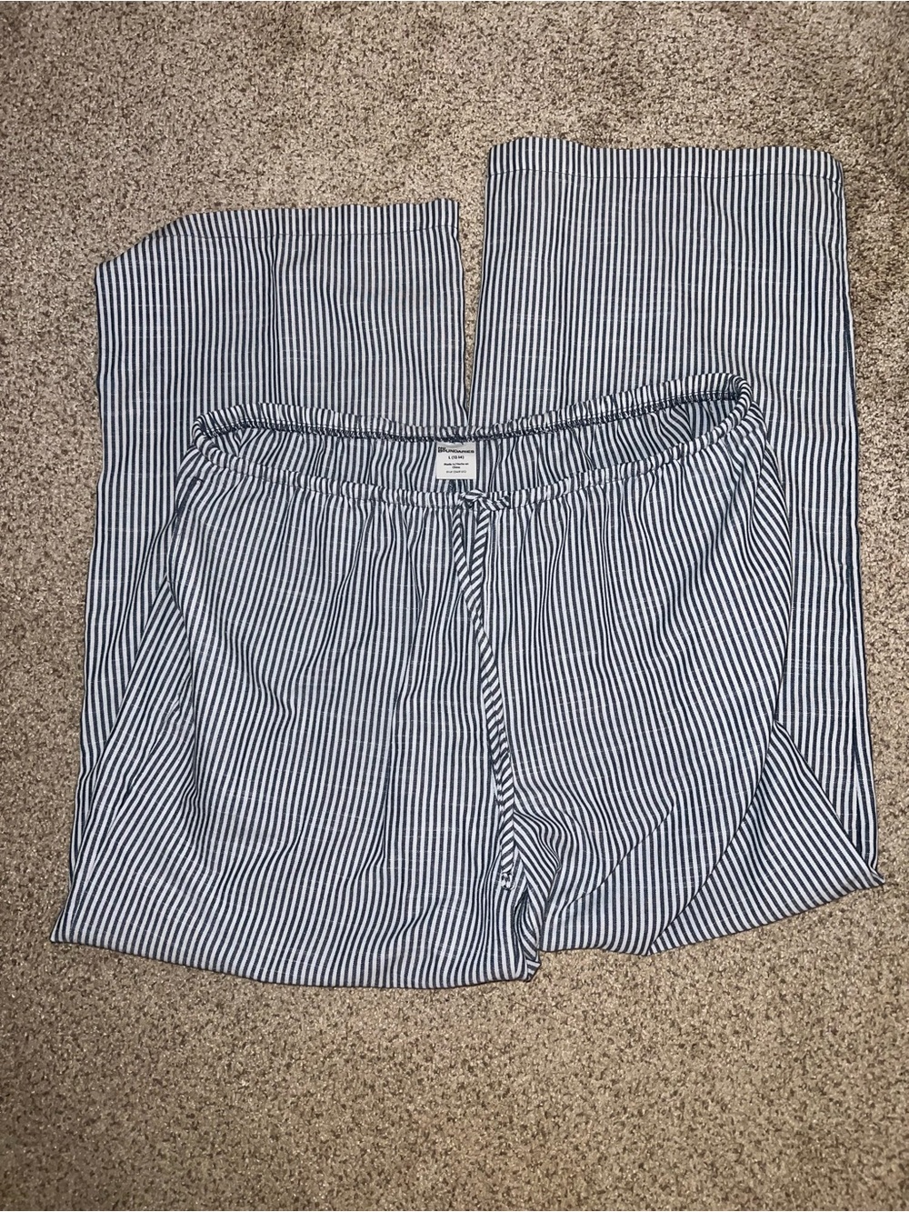 No Boundaries Navy and White Striped Kids Joggers